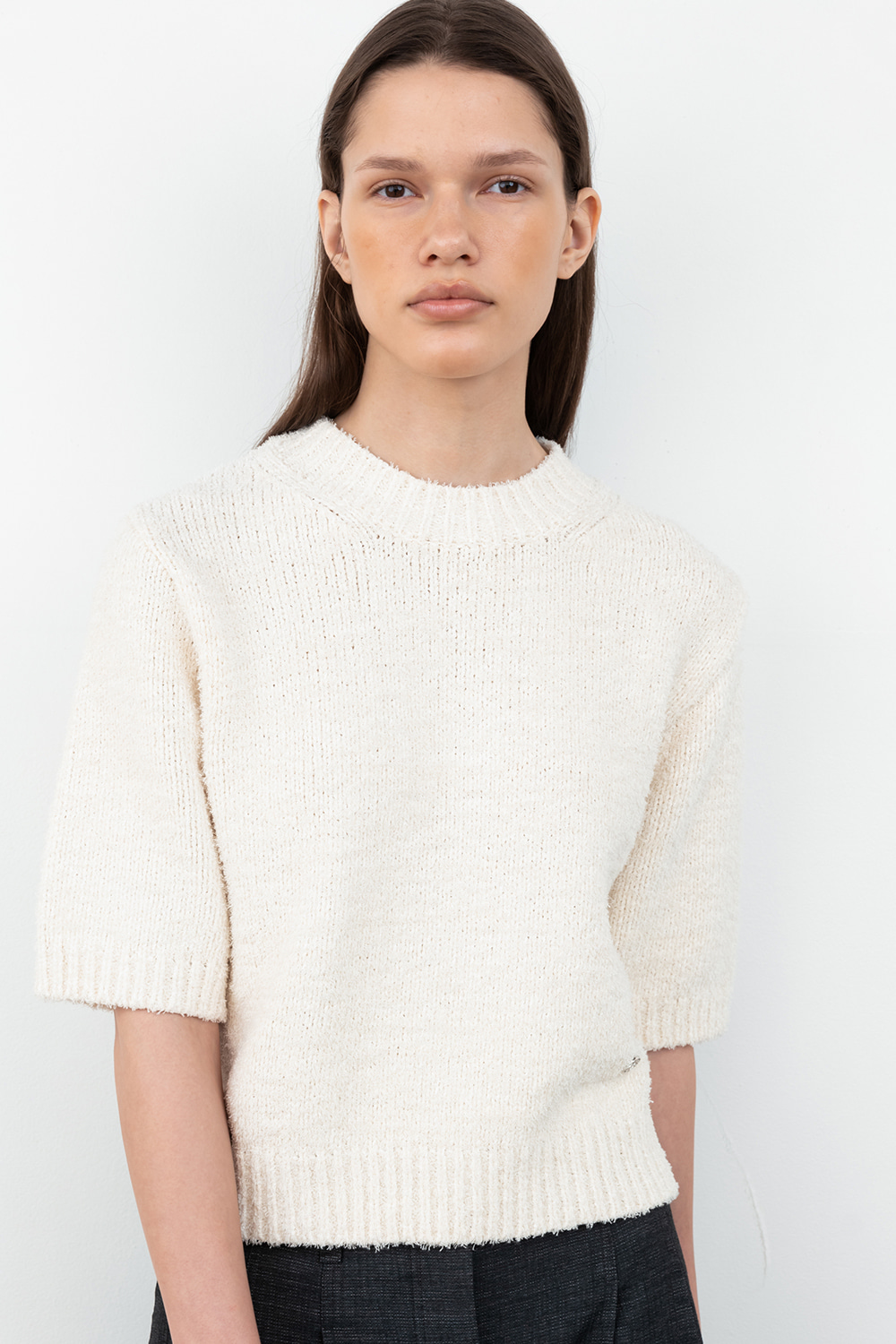 Croche Cable Wool Knit_Ivory