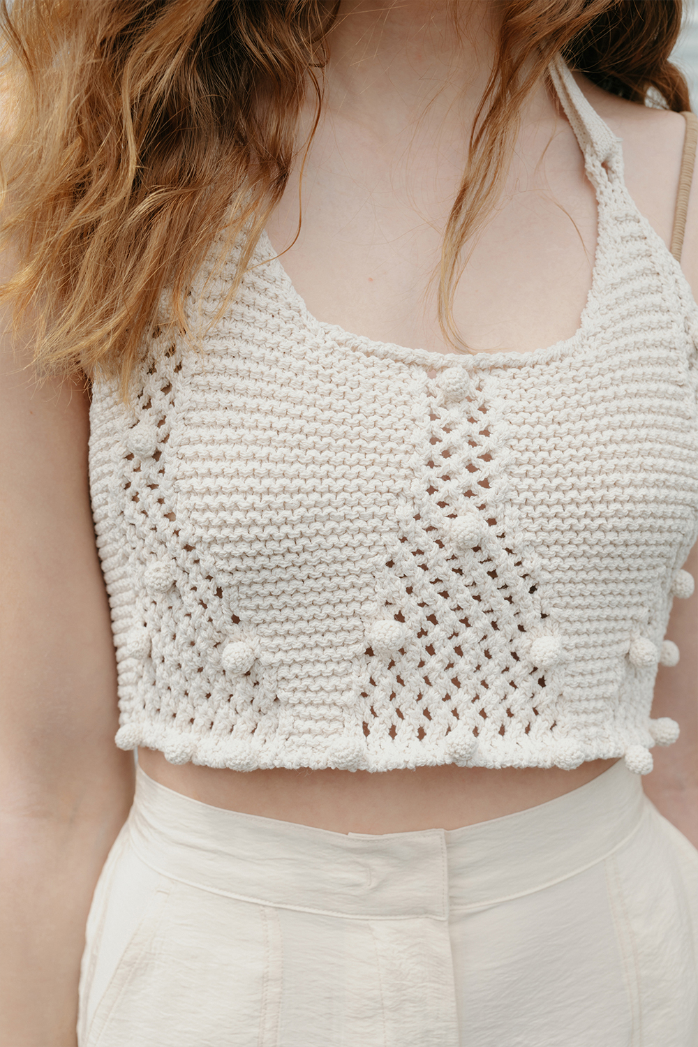 Halter Crochet Knit_Ivory